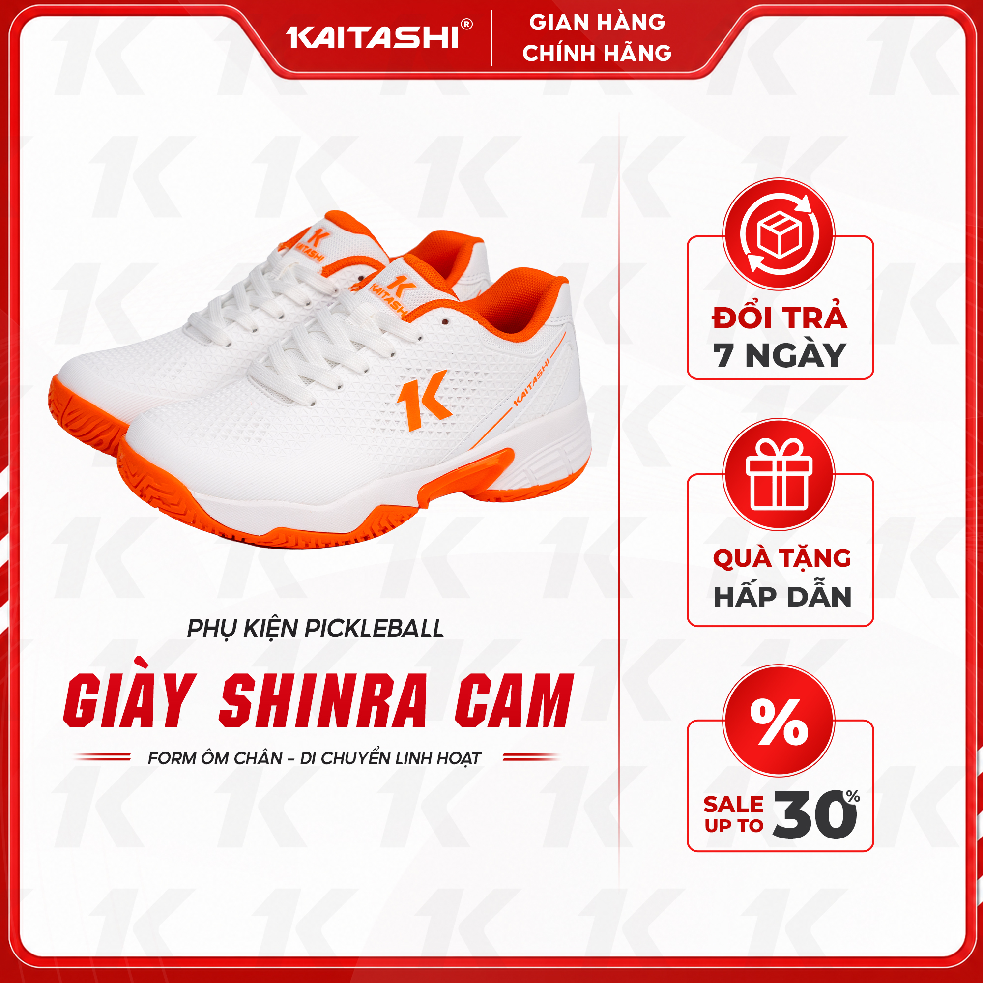 GIÀY PICKLEBALL KAITASHI SHINRA - ORANGE