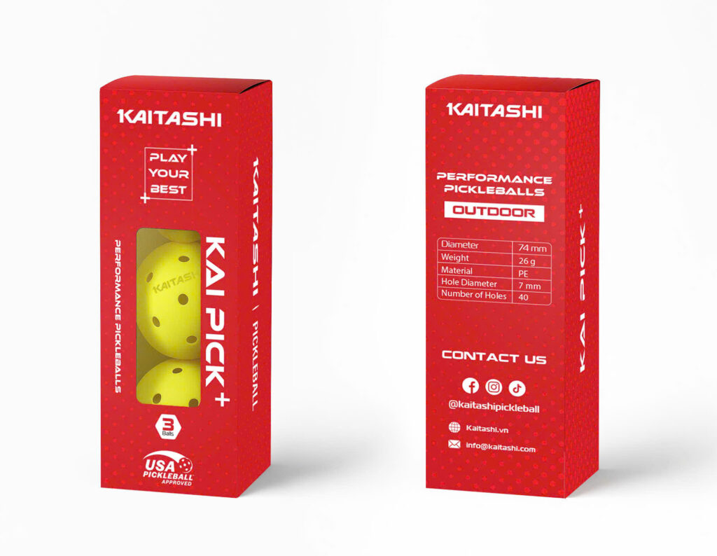 Bóng pickleball Kaitashi Kai Pick+ - Chuẩn bóng thi đấu