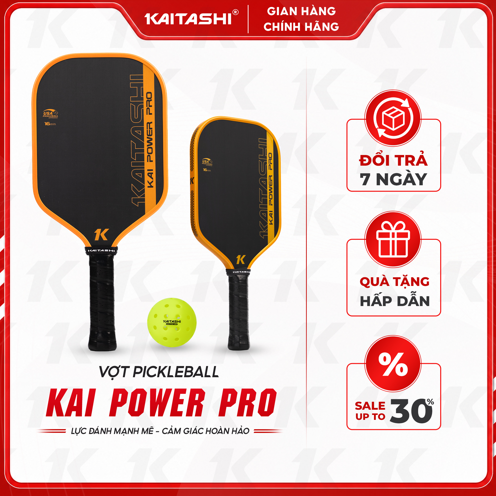VỢT PICKLEBALL KAITASHI KAI POWER PRO - Elongate