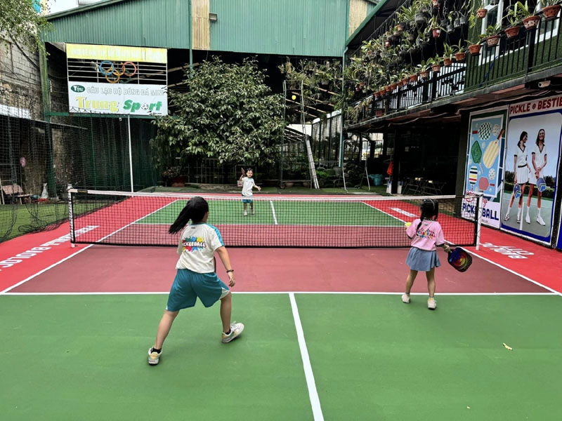 Sân Pickleball Trung Sport với quy mô chỉ 1 sân