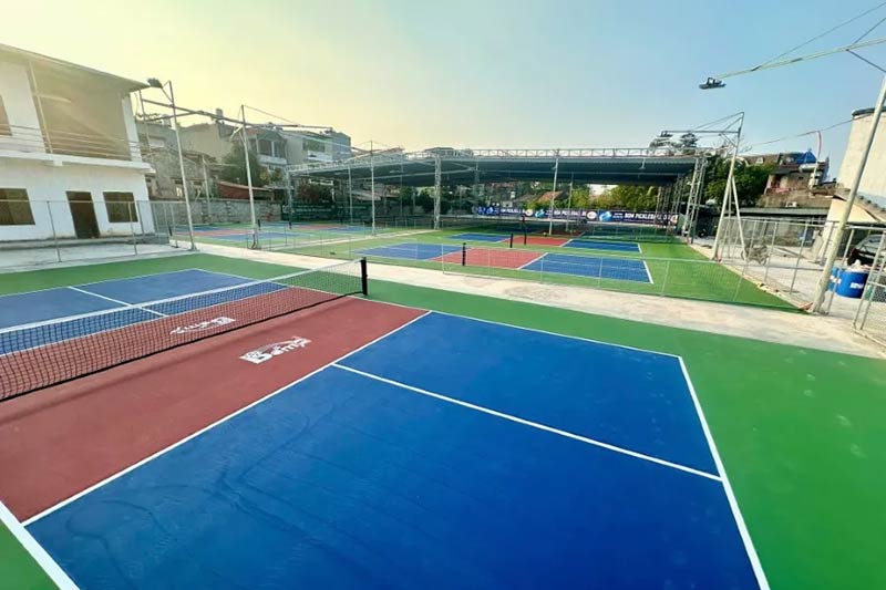 Sân Pickleball Bom BG - Đa Mai Bắc Giang có quy mô lên đến 14 sân