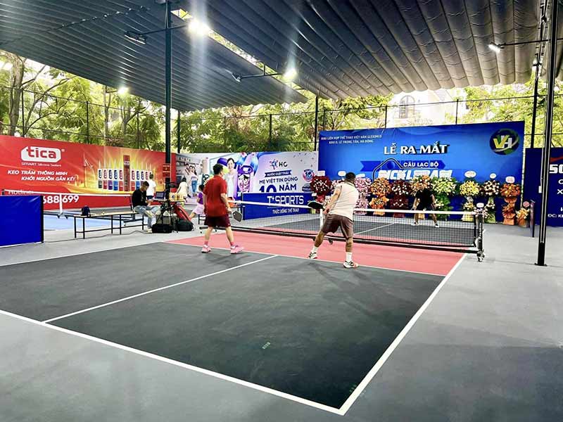 Sân Pickleball VietHan-Geleximco có thiết kế đạt chuẩn quốc tế