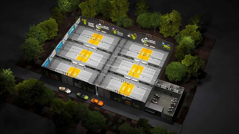 Sân Pickleball Lotus Gia Lâm hiện đại nhìn từ trên cao