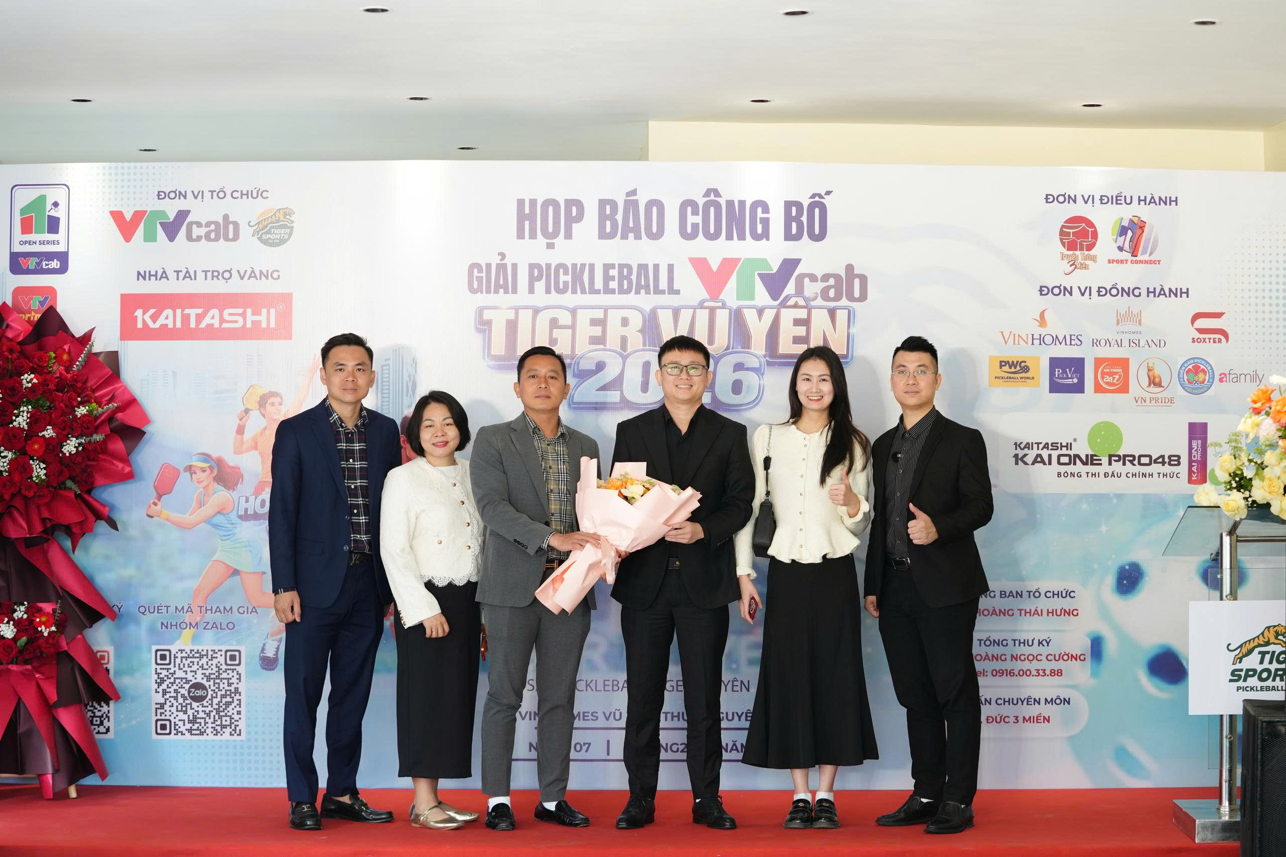 BLĐ Kaitashi tại họp báo giải Pickleball VTVcab Tiger Vũ Yên 2026